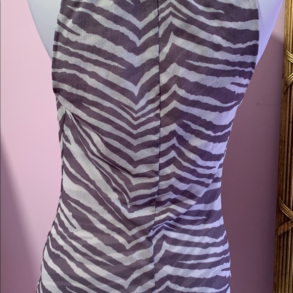 Bebe -Sheer Zebra design summer top M - Picture 3 of 9